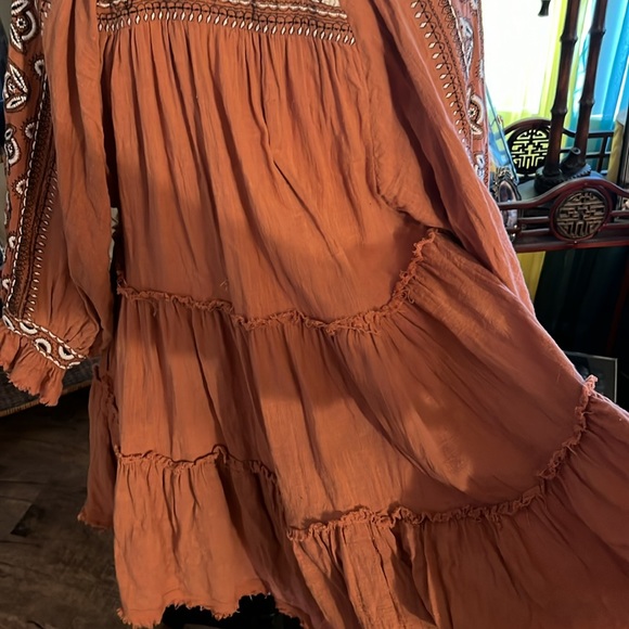 Free People Boho Tasseled Applique Dress - Picture 5 of 12